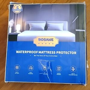 Bosane Premium 100% waterproof Full mattress protector breathable cool white New